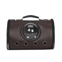 Сумка для перенесення домашніх тварин CosmoPet CP-18 з ілюмінатором 41x29x25 см Коричневий (3_06102)