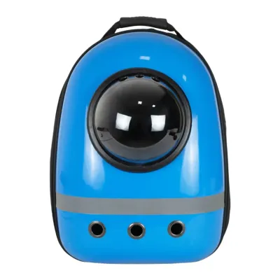 Рюкзак для переноски домашних питомцев CosmoPet CP-87 с иллюминатором 38х28х20 см Синий (3_06104)