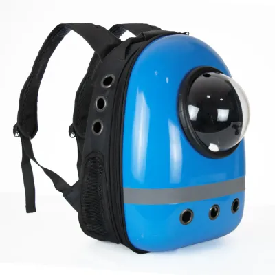 Рюкзак для перенесення домашніх тварин CosmoPet CP-87 з ілюмінатором 38х28х20 см Синій (3_06104)