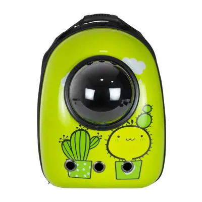 Рюкзак для перенесення домашніх тварин CosmoPet CP-87 з ілюмінатором 38х28х20 см Зелений (3_06105)