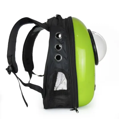 Рюкзак для перенесення домашніх тварин CosmoPet CP-87 з ілюмінатором 38х28х20 см Зелений (3_06105)