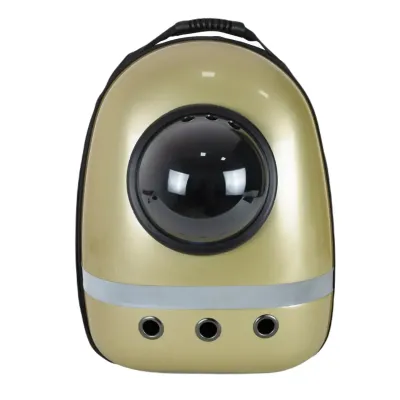 Рюкзак для перенесення домашніх тварин CosmoPet CP-87 з ілюмінатором 38х28х20 см Золотистий (3_06111)