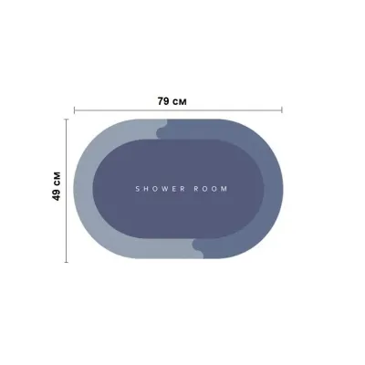 Коврик для ванной поглощающий WayH 79х49 см Grey (H051230) Коврик для ванной поглощающий WayH 79х49 см Grey (H051230)