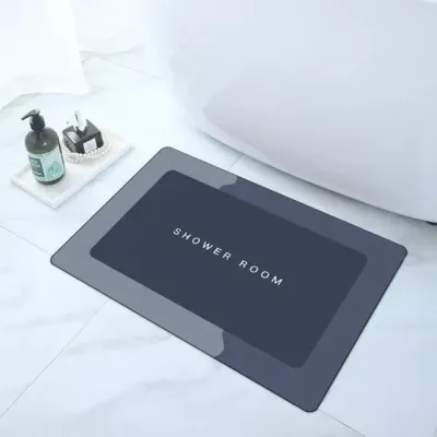 Коврик для ванной WayH 59х39 см Grey (H051238) Коврик для ванной WayH 59х39 см Grey (H051238)