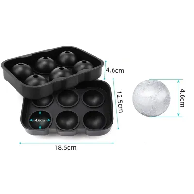 Силіконова форма для льоду VR 18,5 x 12,5 x 4,6 см Чорний (H051355)