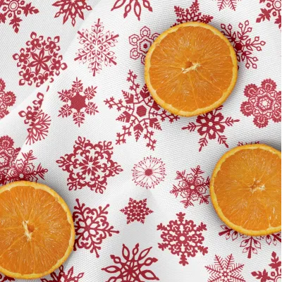 Ранер на стіл COSAS SNOWFLAKES 40х150 см Червоно-білий Ранер на стіл COSAS SNOWFLAKES 40х150 см Червоно-білий