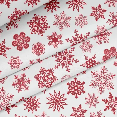 Ранер на стіл COSAS SNOWFLAKES 40х150 см Червоно-білий Ранер на стіл COSAS SNOWFLAKES 40х150 см Червоно-білий