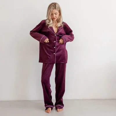 Піжама жіноча COSAS Velour Harmony M Марсала Піжама жіноча COSAS Velour Harmony M Марсала