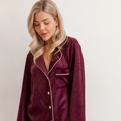 Піжама жіноча COSAS Velour Harmony XL Марсала Піжама жіноча COSAS Velour Harmony XL Марсала