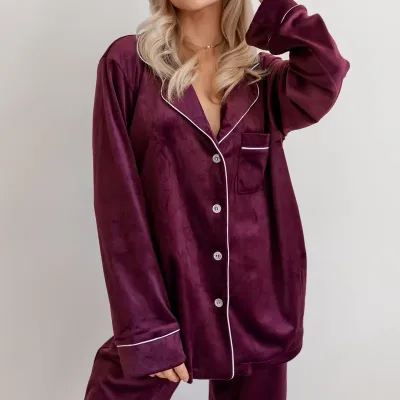 Піжама жіноча COSAS Velour Harmony XL Марсала Піжама жіноча COSAS Velour Harmony XL Марсала