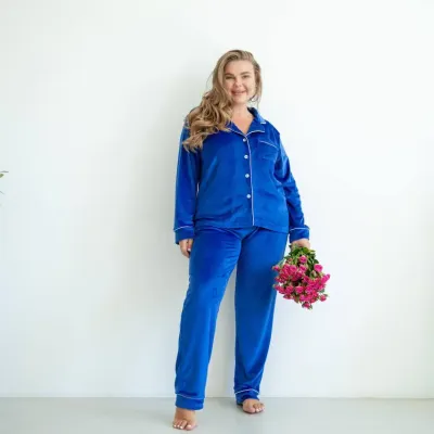 Піжама жіноча COSAS Velour Harmony XS Синій