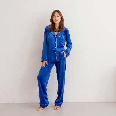 Пижама женская COSAS Velour Harmony L Синий