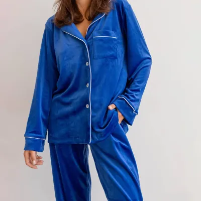 Піжама жіноча COSAS Velour Harmony XL Синій