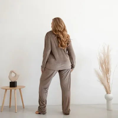 Пижама женская COSAS Velour Harmony XL Коричневый