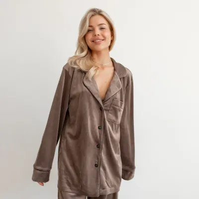 Пижама женская COSAS Velour Harmony XL Коричневый