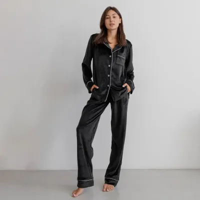 Піжама жіноча COSAS Velour Harmony XS Чорний Піжама жіноча COSAS Velour Harmony XS Чорний