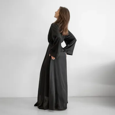 Женский халат COSAS Silky Cloud L-XL Черный