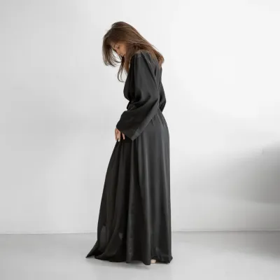Женский халат COSAS Silky Cloud L-XL Черный