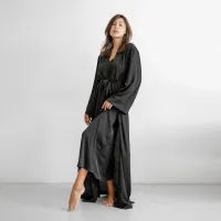 Женский халат COSAS Silky Cloud L-XL Черный