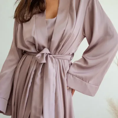 Жіночий халат COSAS Silky Cloud L-XL Бузковий Жіночий халат COSAS Silky Cloud L-XL Бузковий