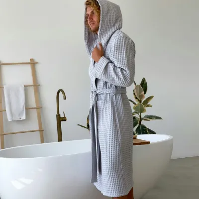 Халат мужской COSAS Relaxed Waffle Robe L Серый (RelaxedWaffleRobe_L) Халат мужской COSAS Relaxed Waffle Robe L Серый (RelaxedWaffleRobe_L)