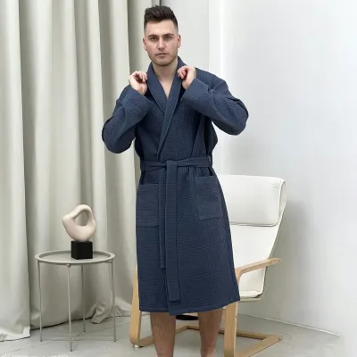 Халат мужской COSAS Zen Waffle Robe S Синий (ZenWaffleRobe_S)