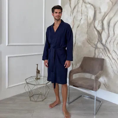 Халат мужской COSAS Muslin Kimono L Синий (MuslinKimono_muslin_L)