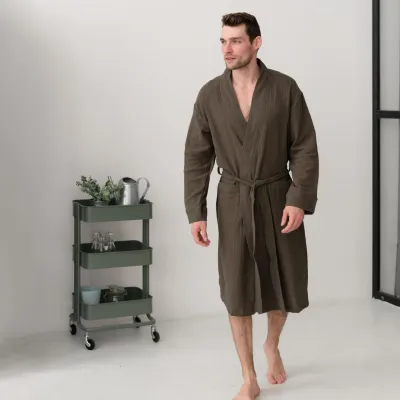 Халат мужской COSAS Cloud Robe XL Хаки (CloudRobe_muslin_XL)