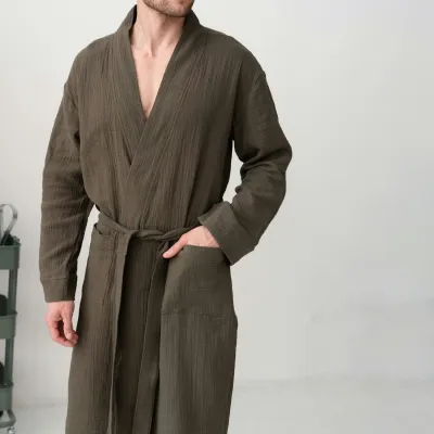 Халат мужской COSAS Cloud Robe 2XL Хаки (CloudRobe_muslin_2XL)