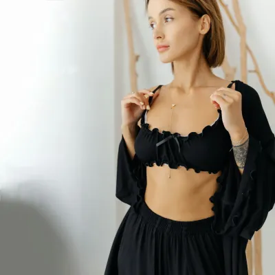 Домашній костюм COSAS Serena Home M Чорний