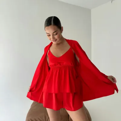 Домашній одяг жіночий COSAS Olympia L Червоний (173_Olympia_red_L) Домашній одяг жіночий COSAS Olympia L Червоний (173_Olympia_red_L)