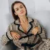 Піжама жіноча COSAS Betty S Бежево-чорний