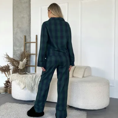 Піжама жіноча COSAS Scottish L-XL Синьо-зелений (188Scottish_blue_green_ML)