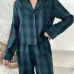 Піжама жіноча COSAS Scottish L-XL Синьо-зелений (188Scottish_blue_green_ML)