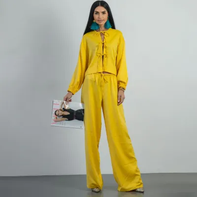 Домашній костюм жіночий COSAS FREYA M Жовтий