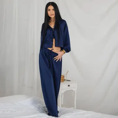 Домашній костюм жіночий COSAS FREYA S Синій