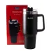 Термокухоль з ручкою та соломинкою Magio MG-1087 1.2 л Black
