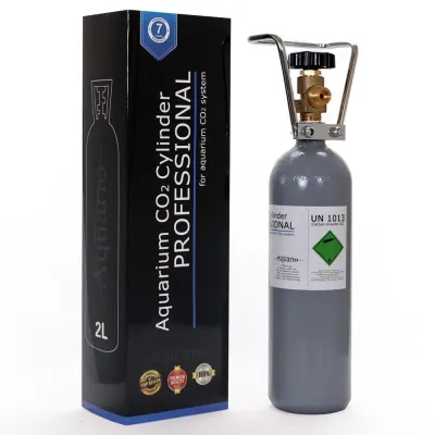 Баллон CO2 Aquario BLUE многоразовый 2 л 47 см Серый (ACO2-2L)