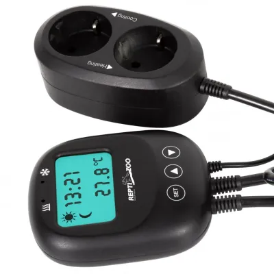 Термостат для тераріумів або акваріумів Repti-Zoo Digital Thermostat heat cool day night Чорний (RZ-THC17)