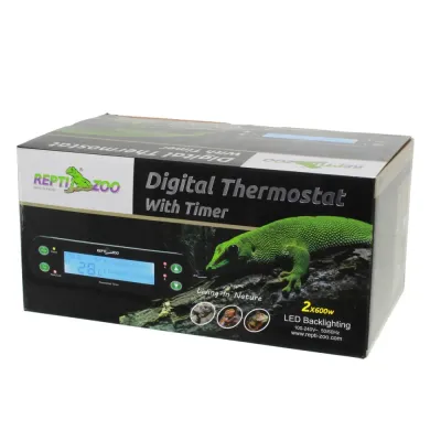 Термостат с таймером Repti-Zoo Controller 24х14х11 см Черный (THC10) Термостат с таймером Repti-Zoo Controller 24х14х11 см Черный (THC10)