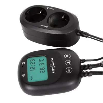 Термостат з таймером для тераріуму або акваріума Repti-Zoo Digital Thermostat Timer 11х6,3х4,4 см Чорний (RZ-THC20) Термостат з таймером для тераріуму або акваріума Repti-Zoo Digital Thermostat Timer 11х6,3х4,4 см Чорний (RZ-THC20)