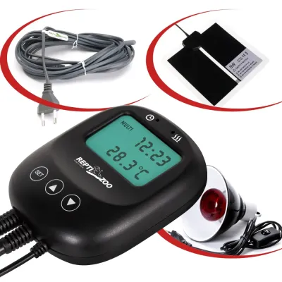 Термостат з таймером для тераріуму або акваріума Repti-Zoo Digital Thermostat Timer 11х6,3х4,4 см Чорний (RZ-THC20) Термостат з таймером для тераріуму або акваріума Repti-Zoo Digital Thermostat Timer 11х6,3х4,4 см Чорний (RZ-THC20)