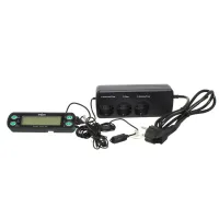Термостат-гігростат для тераріуму Repti-Zoo Controller Deluxe з програматором 24.5х6х20 см Чорний (THC09)