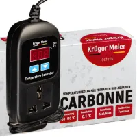 Цифровой термостат для террариума Kruger Meier Carbonne електронний 1500 Вт Черный (KRUGER-MEIER-CARBONNE)