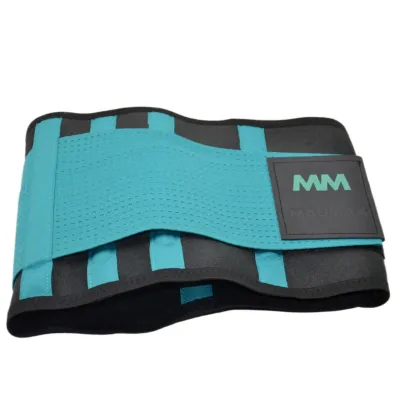 Пояс компресійний MadMax MFA-277 Slimming belt L Black Turquoise Пояс компресійний MadMax MFA-277 Slimming belt L Black Turquoise