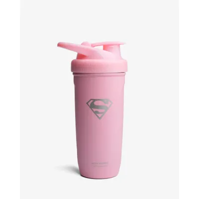 Шейкер спортивний SmartShake Reforce 900ml Supergirl Pink