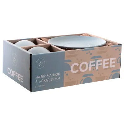 Набір чашок Limited Edition Coffee 240 мл 2 шт Сірий (7019855) Набір чашок Limited Edition Coffee 240 мл 2 шт Сірий (7019855)