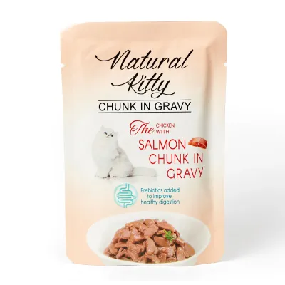 Пауч для котів Natural Kitty Курка Лосось 85 г (NKS240801)