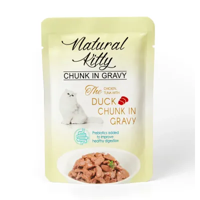 Пауч для котів Natural Kitty Курка Тунець Качка з печінкою 85 г (NKS240806)