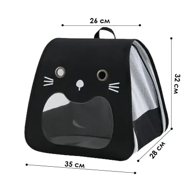 Рюкзак-перенесення Taotaopets 247723 32х35 см Black 12986-84064